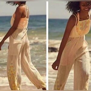 Free People Movement Morning Rise Onesie in Brushed Sail Combo~Size Large ~ NWOT